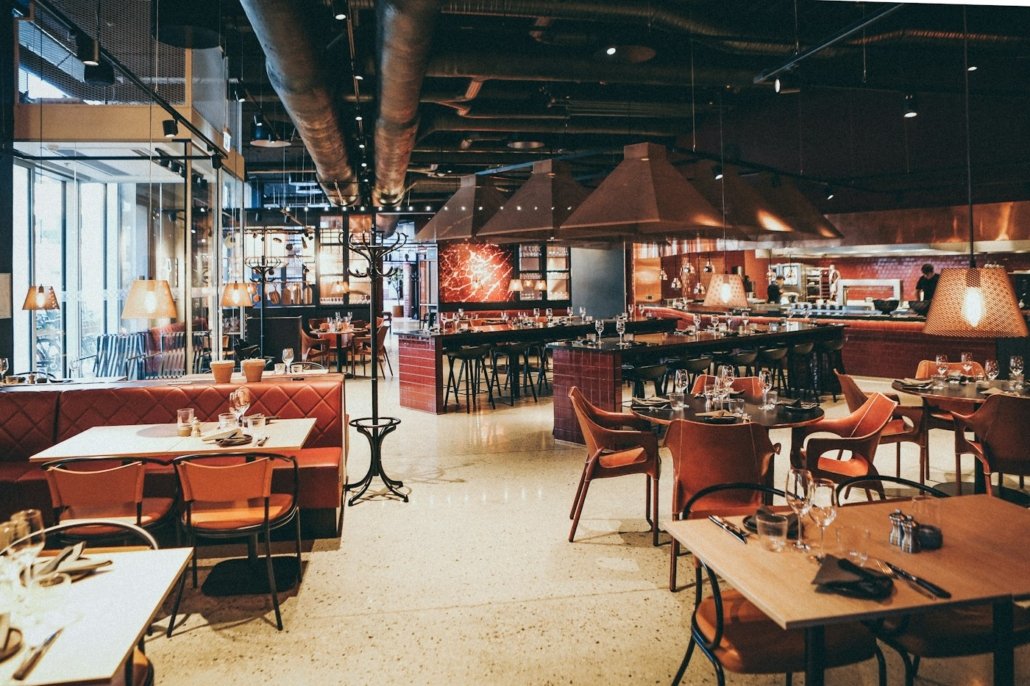 Inviting restaurant interior with warm lighting